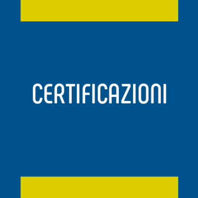 CERTIFICAZIONI